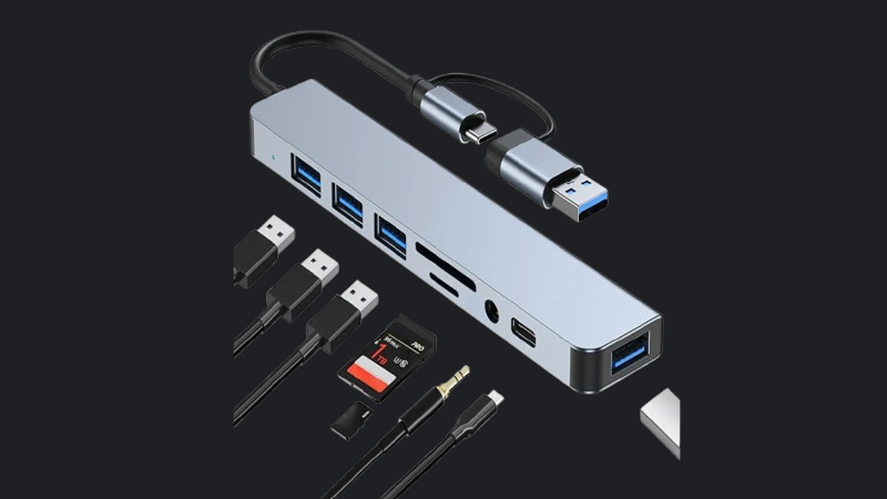 Hub USB 8 en 1 Multifunción